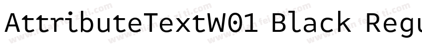 AttributeTextW01 Black Regular字体转换